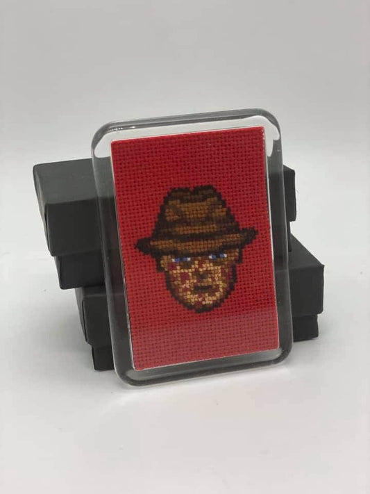 Freddy Krueger Cross Stitch Magnet